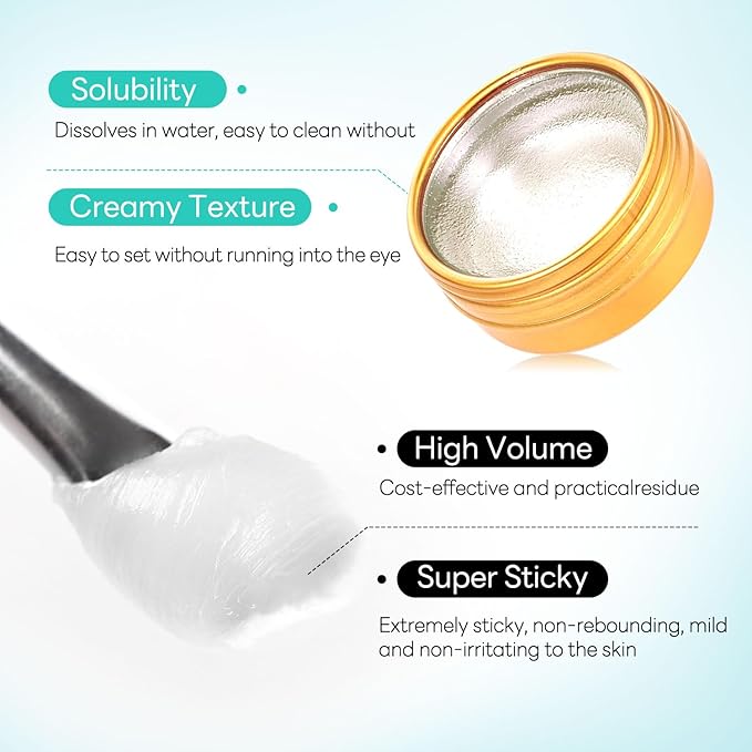 Lash Lift Glue Balm Eyelash Lifting Perm Rose Strong Hold Lash&Brow Perm Glue Balm Brow Adhesive Powerful Sticky Brow Lamination 0.35Oz/10G