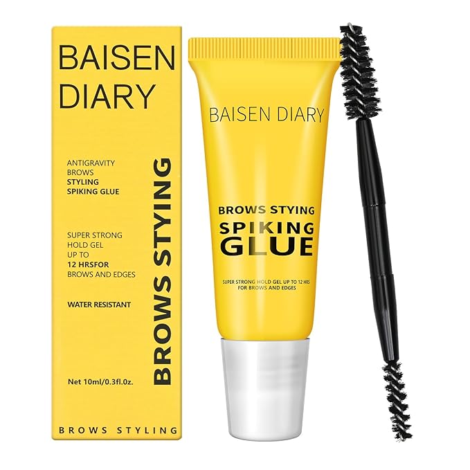 2 Pack Brow Styling Spiking Glue - Clear Eyebrow Setting Gel, 24HR Waterproof & Sweat-Proof Hold, Flawless Natural Look, Ideal for Salon & Home Use