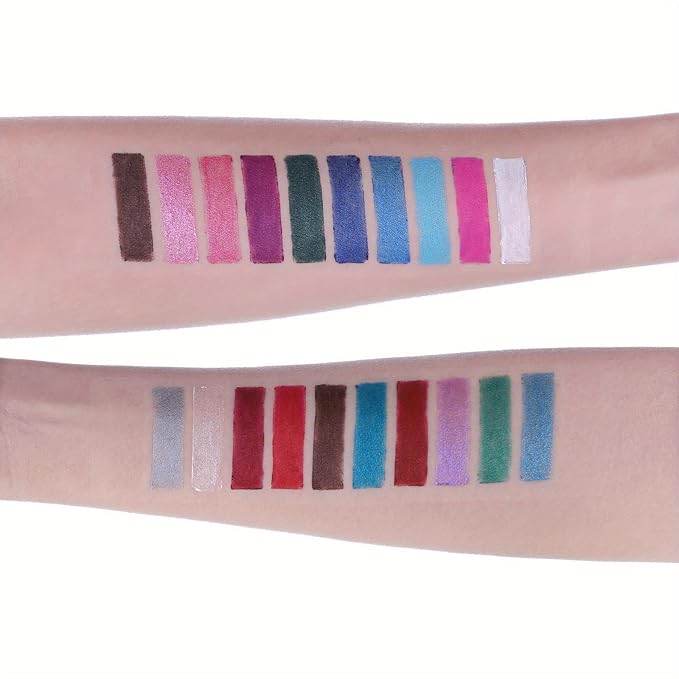 15 PCS Colorful Eyeliner Pen Set, Waterproof Metallic & Pearl Glitter Eyeliner Kit, Smudge-Proof Multipurpose Eye & Lip Liner Shadow Pencils with Shimmer for Party, Halloween, Cosplay Makeup