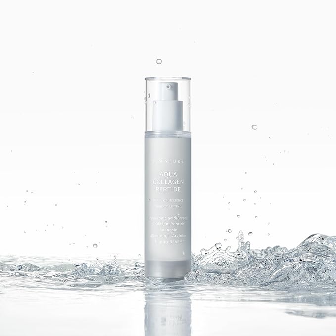 S.NATURE Aqua Collagen Peptide Triple Gel Essence, Firming & Hydrating Face Essence, Plumping and Calming Gel Serum with 8 Hyaluronic Acids, Adenosine, Oil-Free Korean Skincare