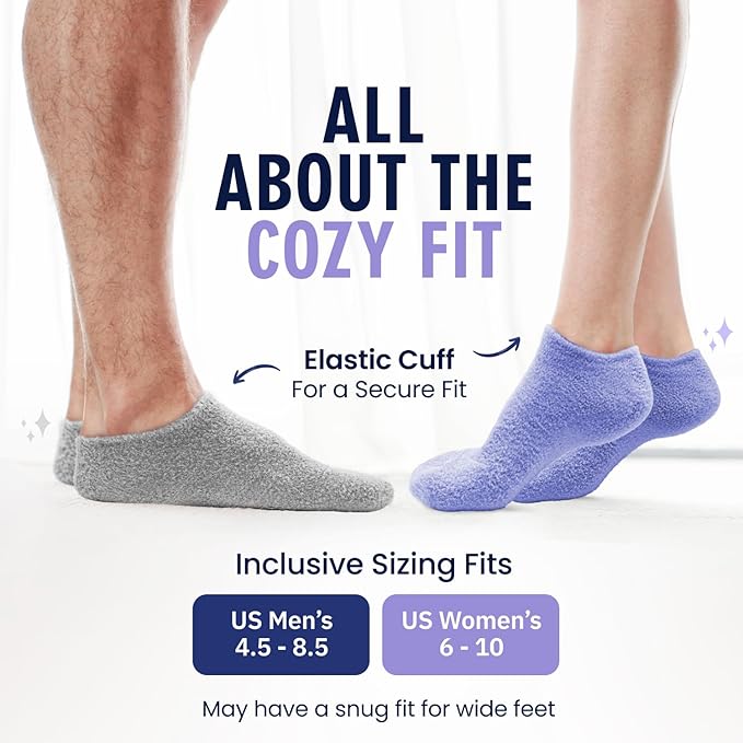 Dr. Frederick’s Original Moisturizing Gel Socks for Men & Women – Dry Feet & Cracked Heel Treatment – Full Foot Gel Lining with Mango Butter, Shea Butter, Jojoba & Coconut Oil (Purple Paradise)