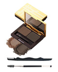Eyebrow Powder Makeup Kit,2 Colors Waterproof Long Lasting Brown/Grey Eye Brow Tinting Powder Palette,Professional Eyebrow Filler Makeup Gifts for Women with Mirror Brow Brush & Razor-Set 02#