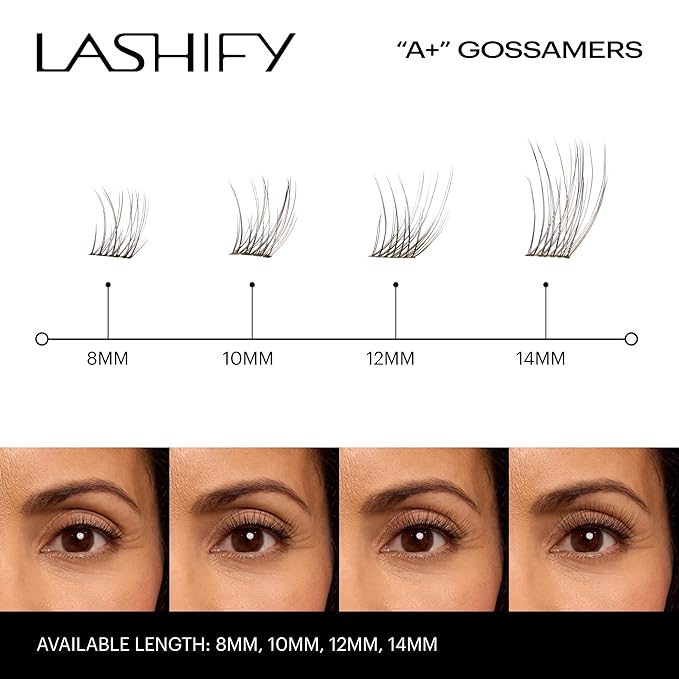 Lashify Amplify Plus+ 12mm Eyelash Extensions Refill in Truffle Color, Easy DIY False Lashes for the Most Delicate, Natural and Long Lasting Look
