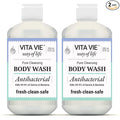 Body Wash, Lemon Scent, Antibacterial Soap for Hands and Forearms With Hazel, Willow Bark Extract, and Tea Tree Oil, Clean Nourishing Formula, Vegan, Paraben Free, Non GMO, 12 FL Oz, 2 Pack