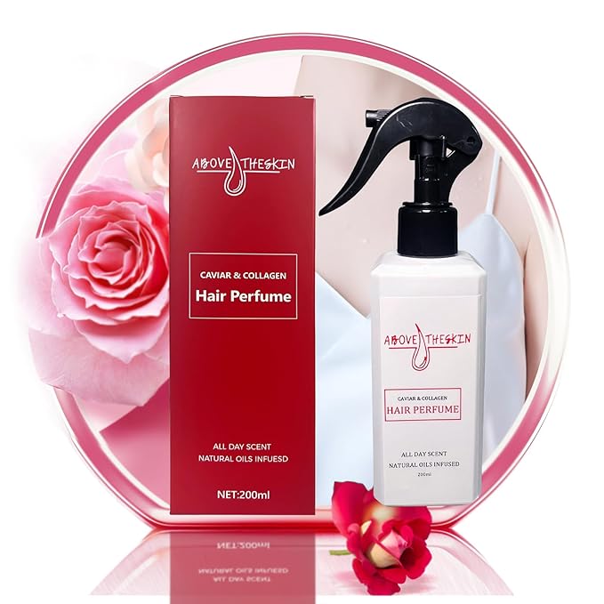 Hair Perfume rich with Caviar and Collagen, Natural Oils infused, Alcohol-Free, Orange, Bergamot,Vanilla Fresh Floral Scent last up to 72H, made in UK by Haircare Professionals.
