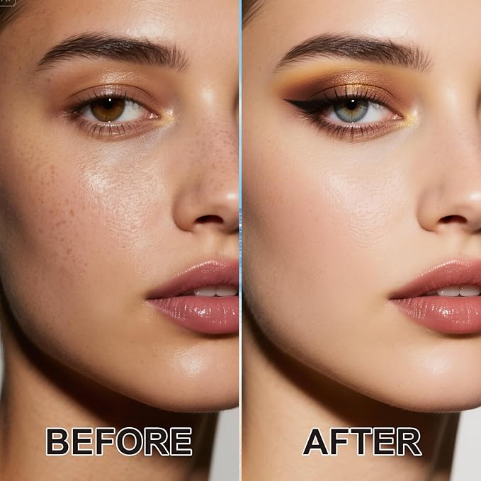 AirBrush Foundation Spray With Primer and Brush, Silky Mist Foundation Spray Makeup, Full Coverage Foundation for Smooth Radiant Finish, Formula Breathable Lightweight Hydrating (#2 Sunscreen Beige)