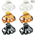 MAORULU Big Claw Hair Clips for Women and Girls, Strong Hold, 6 Packs (Black, Clear, Tortoise)