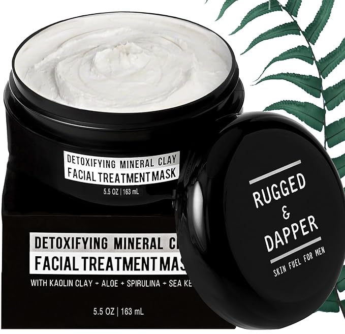 RUGGED & DAPPER - Premium Face Mask for Men - Deep Pore Cleansing Treatment - with Kaolin Clay - 5.5 Oz