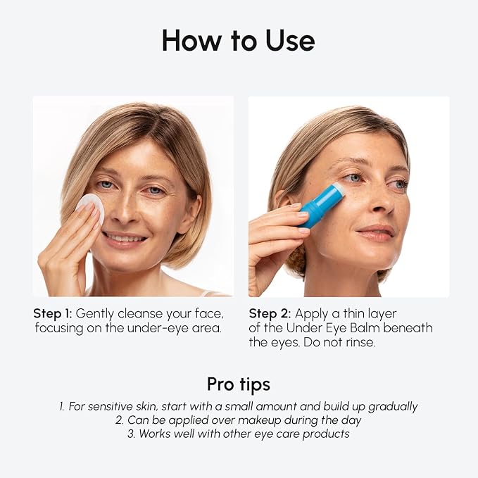 MAREE Under Eye Balm Stick Hydrating 3 PACK – Retinol Caffeine Under Eye Brightener Stick for Older Women – Collagen Undereye Cream for Dark Circles & Wrinkles – Skin Care Treatment Moisturizer