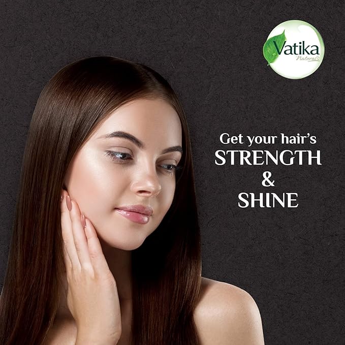 Vatika Naturals Dabur Enriched Black Seed Hair Oil – Strengthening & Shine-Enhancing Serum with Black Seed Extract for Scalp Vitality, Moisture Balance & Resilience – Promotes Healthy Hair – 300 ml