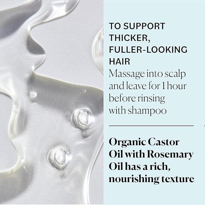 Sky Organics USDA Organic Castor Oil with Rosemary Oil, Strengthening Oil, Pure Potent Blend, Hexane Free, Invigorates Scalp, Supports Stronger, Fuller-Looking Hair, DIY ebook included