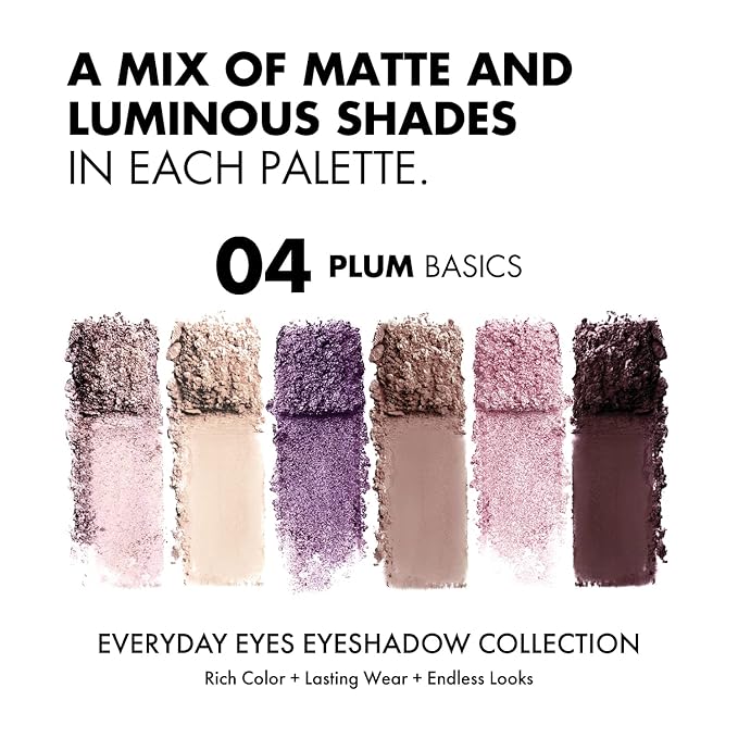 Milani Everyday Eyes Eyeshadow Palette - Plum Basics (0.21 Ounce) 6 Cruelty-Free Matte or Metallic Eyeshadow Colors to Contour & Highlight