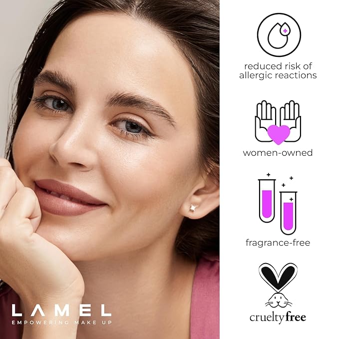 Lamel Gel Lip Liner Pencil - Ash Rose - 2-in-1 Waterproof Lip Liner - 8-Hour Wear, Creamy Texture, Sharpenable, High Pigment - Provides Smooth Finish or Full Coverage - N.407