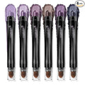 LUXAZA PRO Purple Eyeshadow Stick 6PCS Set, Metallic Shimmer Matte Cream Eye Shadow Palette Eyeliner Brightener Pencil Crayon Halloween Makeup- LAVENDER