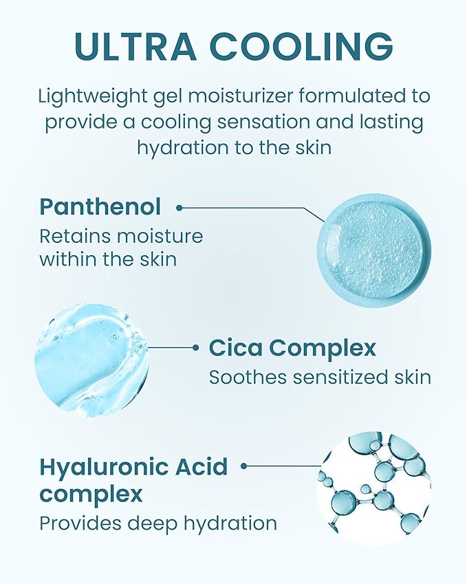 BEYOND Angel Aqua Moisture Cream (10.2 fl oz, Pack of 2) - Vegan Cooling Face Gel Moisturizer - Hydrating & Soothing Cica, Hyaluronic Acid, Panthenol - Korean Skin Care, Value Size Skincare Set