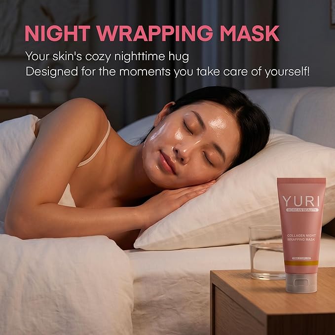 Dongyu Collagen Night Wrapping Mask: Overnight Collagen Peel Off Mask - Achieve Glass Skin with Elasticity & Hydration - Renews Skin Balance Night After Night - For All Skin Types (2.53 fl.oz)