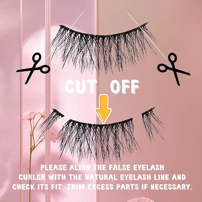 27Pairs 5D Faux Mink Lashes - Fluffy Wispy Cat Eye Strip Lashes 14-18mm D Curl, Easy to Apply for Beginners & Professionals, Natural to Dramatic Look Like Extensions