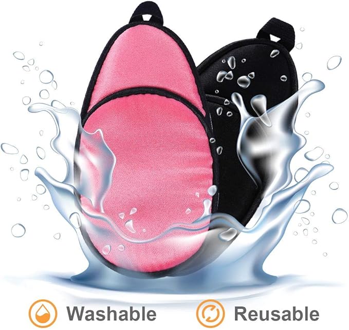 eZAKKA Eye Patches for Adults, Eye Patch for Glasses, Silk Medical Eyepatch for Lazy Eye Patches for Women Amblyopia Strabismus and After Surgery (Peach Pink+Black)