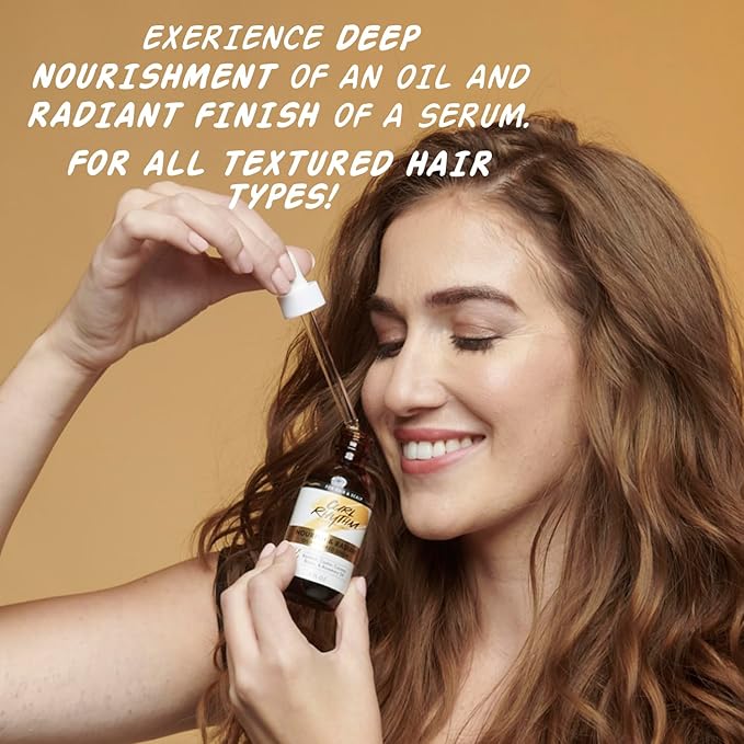 Nourish and Radiant Oil-Powered Serum - Nourishing Hair Oil - Non-Greasy Scalp Care - Hair Serum with Biotin for All Hair Types - 2 oz