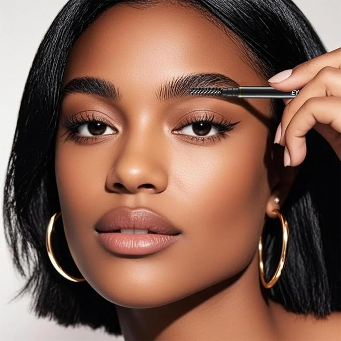 FÓLKI COSMETIC-Eyebrow Retractable Definer Pencil, Micro Brow Pencil, Precise Eyebrow Pencil,Long Lasting Eye Brow Pencil for Soft Textured Natural Daily Look Eyebrow Makeup (5#Dark brown)