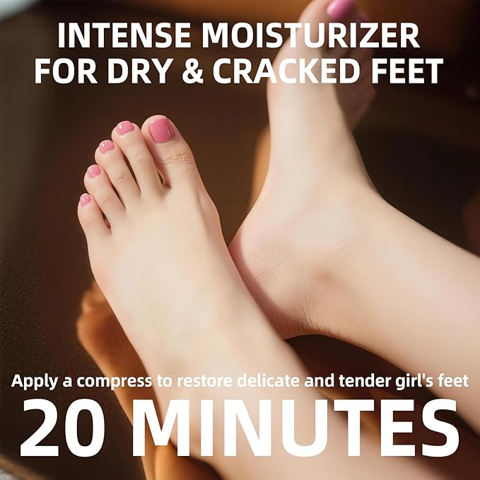 Hydrating Foot Masks Set,Exofliating 6 Pack Socks Mask for Dry Feet Peeling Away Dead Skin Calluses（Lavender）