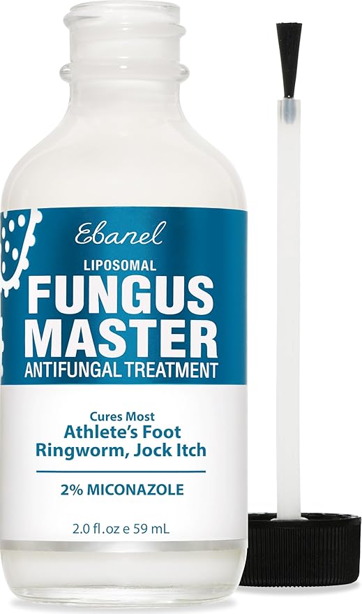 Ebanel Antifungal Cream Miconazole Athletes Foot Treatment, Cures Fungal Infection Leading to Nail Fungus, Jock Itch Cream with Undecylenic Acid, Tea Tree & Manuka Oil, Fast Itch Relief for Ringworm