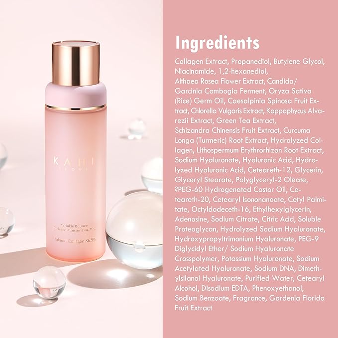 KAHI Fine Line Bounce Collagen Serum Facial Mist Ampoule Korean Skin Care | Hydrating Face Mist Daily Face Serum | Facial Mist Spray Hydration Daily Moisturizer for Face 4.06 fl oz