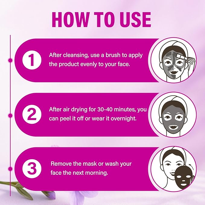 Skynflow Overnight Hydrating Sleep Mask 95ml with Silicone Brush - 3-in-1 Wash Off Gel Mask with Hyaluronic Acid，Hydrolyzed Collagen& Niacinamide - For Deep Moisturize, All Skin Types