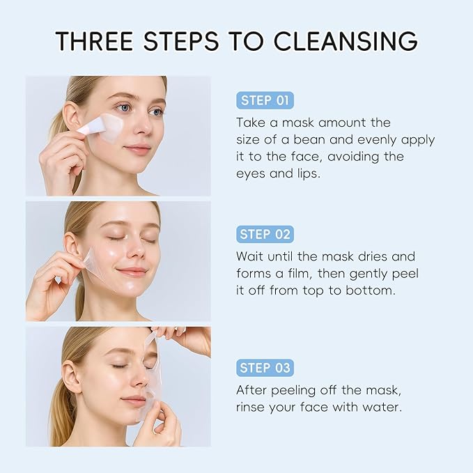 Milk Peel Off Jelly Face Mask, Exfoliating Hydro Jelly Masks for Facials, Hydrating, Soothing, Nourishing, Pores Cleansing, Oil Control, Smooth & Radiant Skin for All Skin Types