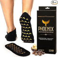 Moisturizing Gel Socks for Men - Extra Large 2 Pairs - Silicone Heel Socks, Cracked Heel Treatment, Reusable Spa Socks with Shea Butter for Dry Skin & Foot Care