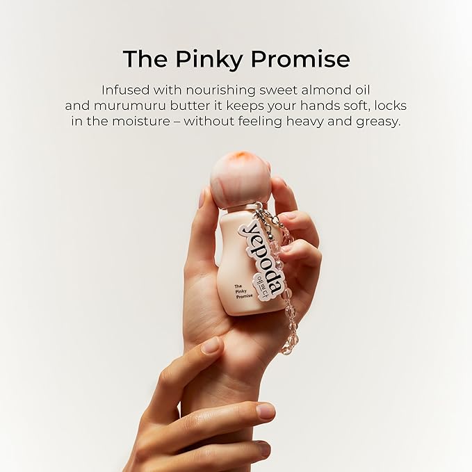 Yepoda The Pinky Promise, Hydrating Ceramide & Murumur Butter Hand Cream, Vegan Korean Hand Care for All Skin Types, 1,69 FL. OZ. (50 mL)