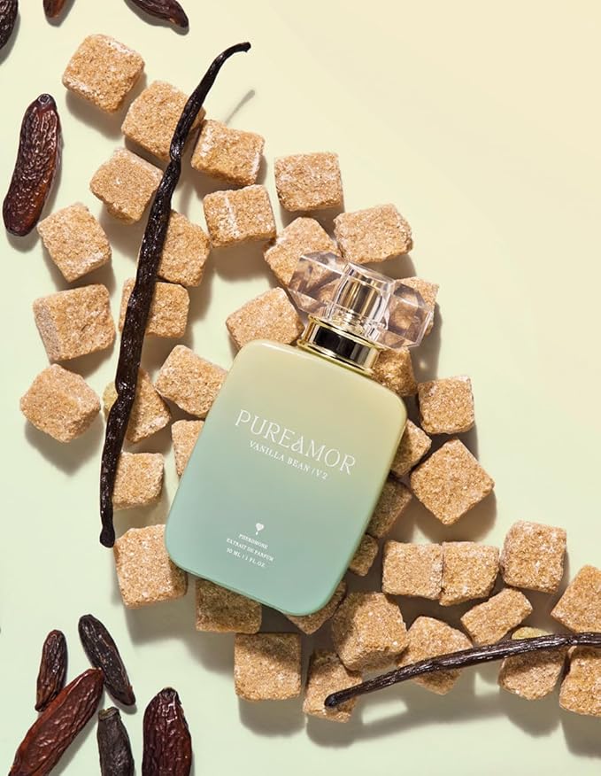 PUREAMOR Pheromone Perfume for Women, Vanilla Bean Extrait de Parfum - Long Lasting Warm Gourmand Vanilla Scent, 30% High Concentration, Full Size Fragrance Spray, 1.0 oz / 30 ml