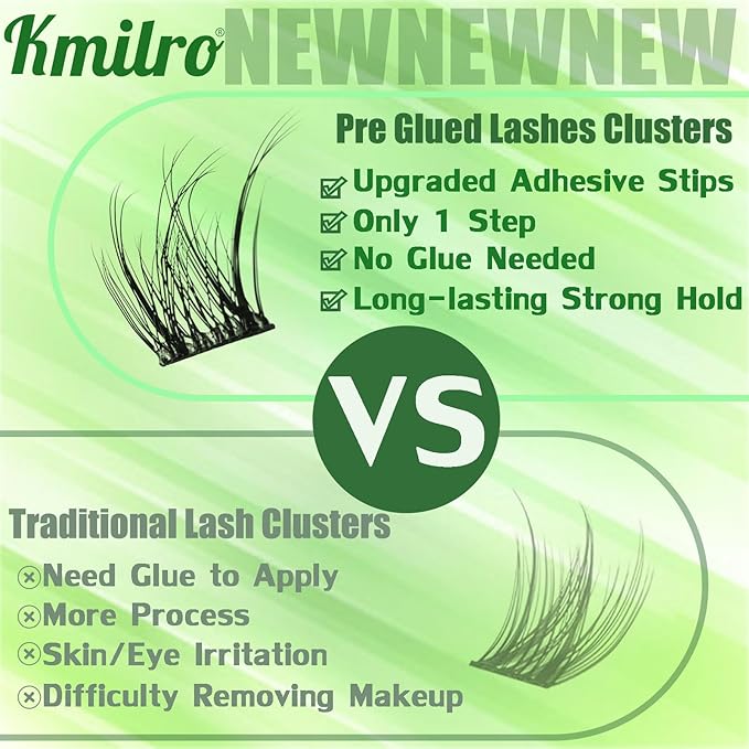 Self Adhesive Eyelashes 10-14mm Wispy Lash Clusters Pre-Glued No Glue Needed Reusable Waterproof Press on Lashes for Natural Look 110Pcs with Tweezers Easy Apply Beginner Friendly Kit