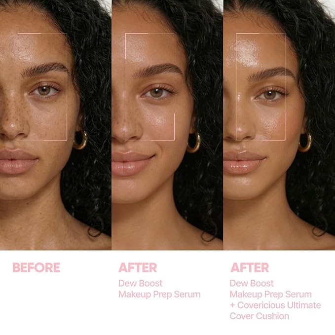 BANILA CO Dew Boost Makeup Serum | Bounce-back Supple Hydration & Natural Makeup Glow | Hydrating Prep & Grip Primer for Radiant Glass Skin | Dewy-Plump Finish Face Base (30ml / 1.01 fl oz)