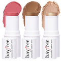KIMUSE Multi Stick Trio Face Makeup, Cream Blush Stick for Cheeks & Lips, Contour Stick & Highlighter Makeup Sticks for All Skin
