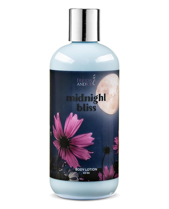 Midnight Bliss Body Lotion & Body Mist Bundle – 10oz Moisturizing Lotion + 8oz Fine Fragrance Spray | Floral & Musk Scented Bath & Body Set Gift – Mother's Day Gift for Mom