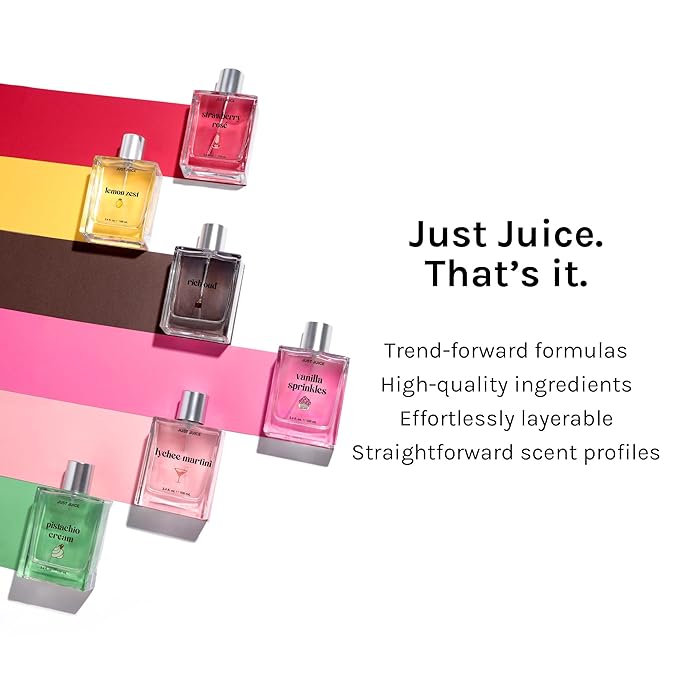 Just Juice Vanilla Sprinkles - Vanilla Perfume for Women and Men - Gourmand Perfume with Tonka Bean and Whipped Cream Notes - 3.4 oz