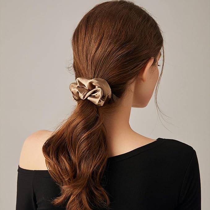 12PCS Satin Scrunchies Pack for Women and Girls, Soft Silk Hair Ties for Sleeping, No-Damage Satin Ponytail Holders for Thick or Curly Hair