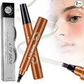 2PC Microblading Eyebrow Pencil,2026 Upgraded 4 Tipped 3D Waterproof Brow Pencil with,Micro-Fork Tip Easy to Create a Natural Makeup Look, Suitable For All day use (Light Brown)