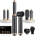 Blow Dryer Brush Set 5 in 1, Hot Air Styler Negative Ion Air Curling Wrap Air Curler Low Heat Hair Care, Round Brush Blow Dryer Hair Styling Tools Gift for Dry,Volumize,Straight,Curl, 110-120V