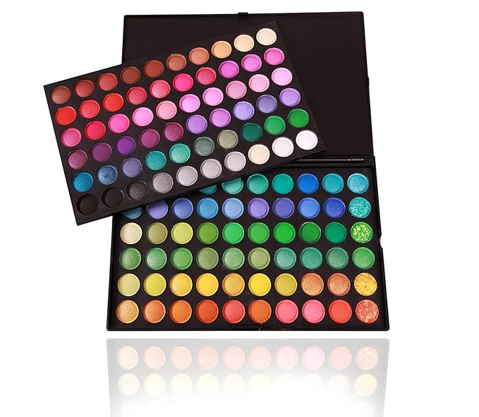 120 Colors Makeup Eyeshadow Palette Natural Nude Matte Shimmer Glitter Pigment Eye Shadow Pallet Waterproof Smokey Professional Cosmetic Beauty Kit Set