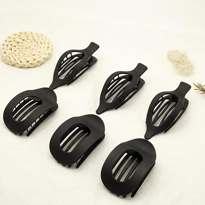 Flat Claw Clips for Women, Large Duckbill French Hair Clips, 6 Pack Non-Slip Matte Hair Accessories for Thick & Thin Hair
