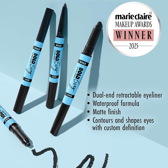 Black Radiance Bold & Sexy Gel Eyeliner,Waterproof Dual-Ended Retractable, Buildable & Blendable Smudge-Proof Smooth Matte Finish, Cruelty-Free & Vegan- After Hours (Pack of 2)