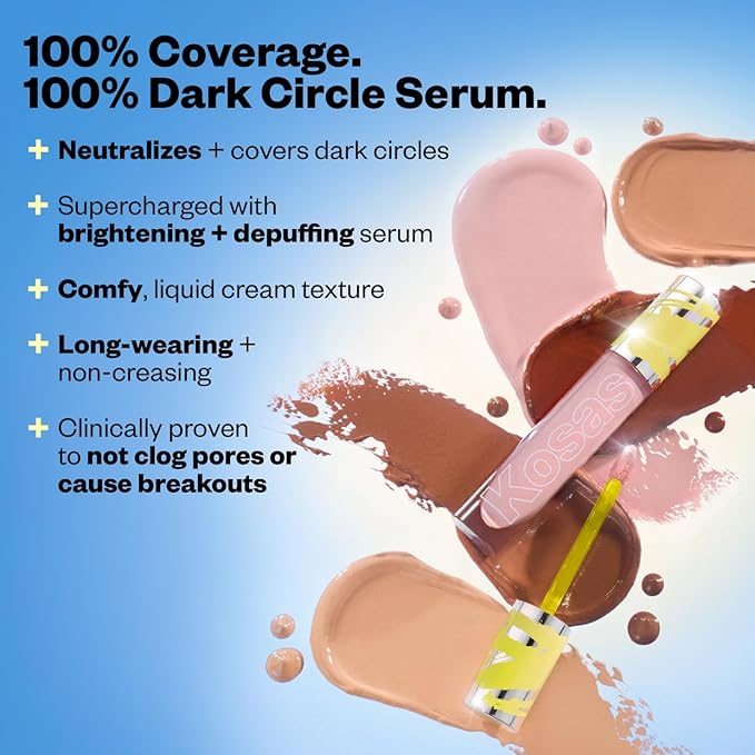 Kosas Revealer Extra Bright Color Corrector – Full Coverage Under Eye Corrector for Dark Circles, Illusion