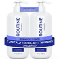 Routine Wellness Anti-Thinning Shampoo for Thinning Hair - Biotin DHT Blocker Women & Men - Color Safe Shampoo for Hair Loss & Healthy Hair - Unscented 14oz (Pack of 2)