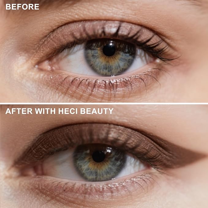 HECI BEAUTY Sharpenable Gel Eyeliner Pencil, Multi-Use Longwear Eyeliner Pencil, Ultra-Smooth Tip Eye Makeup with Up to 24HR Wear, Waterproof & Smudge-Proof - Brown