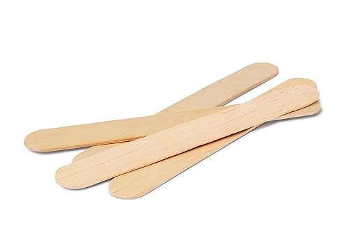 Perfect Stix Jumbo Waxing Sticks for Hair Removal, Wooden, 6 Inches, Body and Face, 150 Count