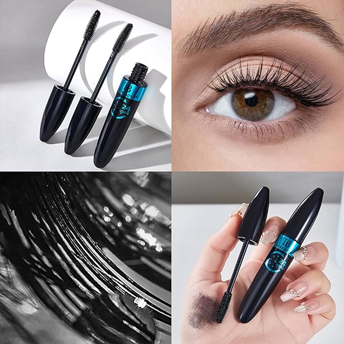 Mascara Volumizing & Lengthening for Clump-Free Dramatic Lashes Smudge-Proof & Waterproof Formula for All-Day Curl