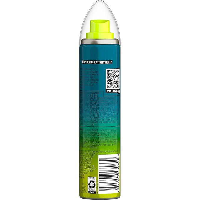 TIGI Bed Head Masterpiece Shiny Hairspray for Strong Hold Travel Size 2.4 oz (Pack of 3)