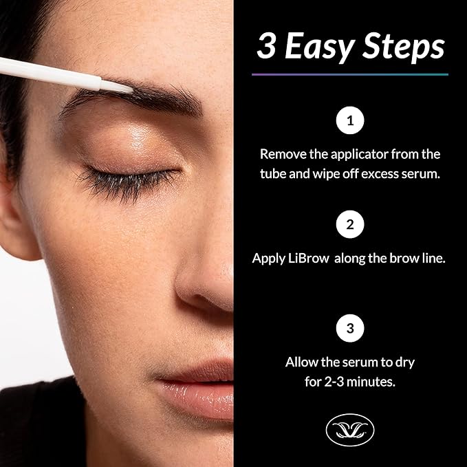 Purified Eyebrow Serum XL for Darker, Fuller, Thicker-Looking Brows - Natural Botanical Extracts, Safe for Sensitive Skin & Thin Brow Hairs - Vegan & Cruelty-Free (6mL, 6-Month Supply)